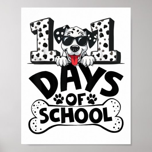 Poster 100 Jours D'École Chien Dalmatien Garçon Enfant 10 (Devant)
