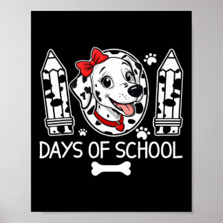 Poster 100 Jours D'École Chien Dalmatien Garçon Enfant 10