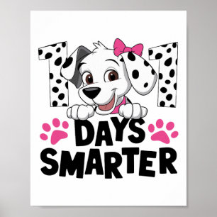 Poster 100 Jours D'école Dalmatien Garçons Enfants 100 Jo