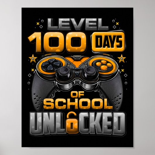 Poster 100 Jours D'École Déverrouillé Garçons 100E Jour D (Devant)