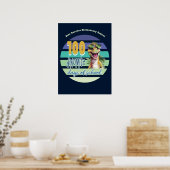 Poster 100 Jours d'École Drôle Cool Dinosaure École (Cuisine)