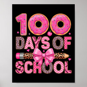 Poster 100 jours d'école Enseignant Enfants 100 jours plu