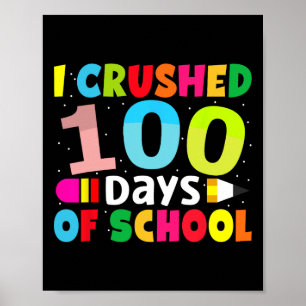 Poster 100 jours d'école Enseignant ou élève 100e jour d'