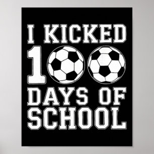 Poster 100 Jours D'école Football Garçons Enfants 100ème 