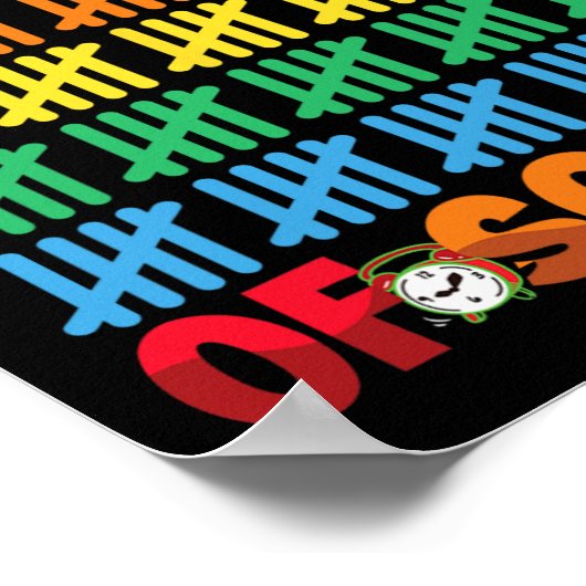 Poster 100 Jours D'École Joyeux 100E Jour D'Enseignement (Coin)