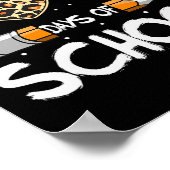 Poster 100 Jours D'École Leopard Enseignant Enfants 100e (Coin)