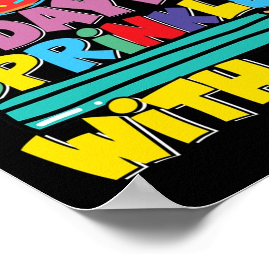 Poster 100 Jours D'École Parsemés De Cupcake Fun Mignonne (Coin)