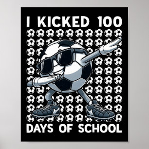Poster 100 jours d'école Soccer Dabbing 100e jour de l'éc