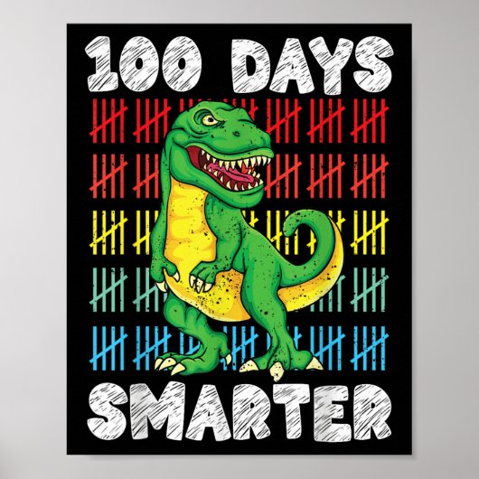 Poster 100 Jours D'École T-rex 100E Jour D'École (Devant)