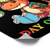 Poster 100 Jours D'École T Rex Dinosaur Professeur Garçon (Coin)