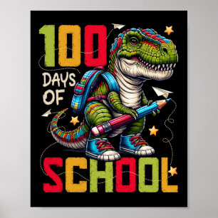 Poster 100 Jours D'École Trex 100 Jours Plus Smarter 100E