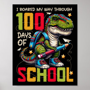Poster 100 Jours D'École Trex 100 Jours Plus Smarter 100E