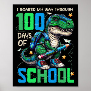 Poster 100 Jours D'École Trex 100 Jours Plus Smarter 100E