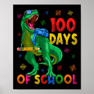 Poster 100 Jours D'École Trex 100E Jour D'École 100 Da