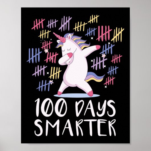 Poster 100 Jours D'École Unicorne (Devant)