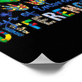 Poster 100 Jours D'Embrasser Les Différences Autisme 100e (Coin)