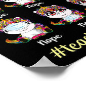 Poster 100 Jours d'enseignant scolaire Unicorne portant l (Coin)