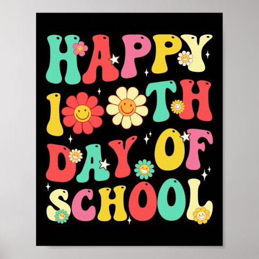 Poster 100 Jours D'Enseignants Étudiants 100e Jour Sch (Devant)