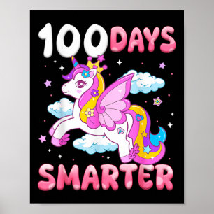 Poster 100 Jours Enfants Plus Smarter Girls Unicorn 100e