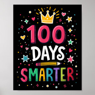Poster 100 Jours Enseignant Smarter 100e Jour D'Enfants S