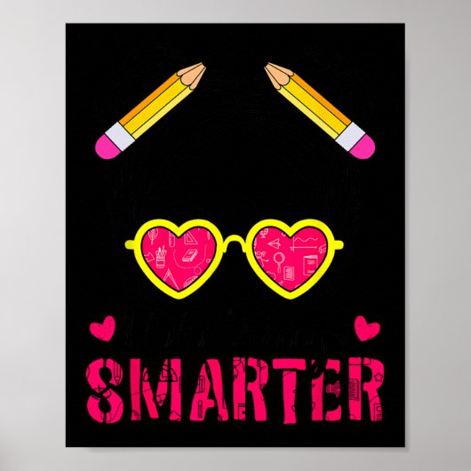 Poster 100 Jours Filles plus intelligentes Messy Bun Chev (Devant)