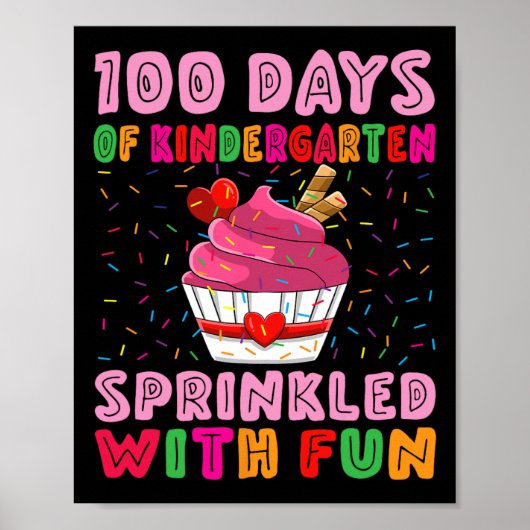 Poster 100 Jours Gardergarten Parsemé De Cupcake G Fun (Devant)