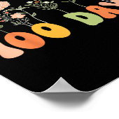 Poster 100 jours Growing Boho Flowers Enseignant 100e jou (Coin)