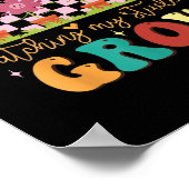 Poster 100 jours Growing Boho Flowers Enseignant 100e jou (Coin)