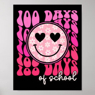 Poster 100 Jours Jour D'école Rose Fleur De Marguerite Vi