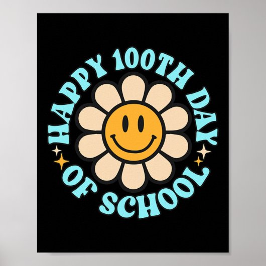 Poster 100 Jours Joyeux 100E Jour De L'École Enseignant L (Devant)