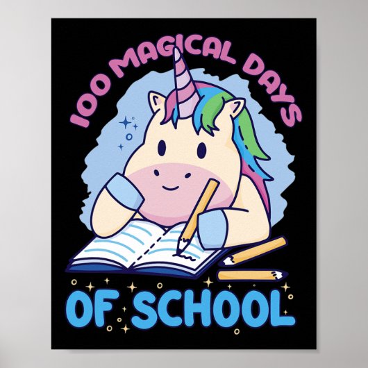 Poster 100 Jours Magiques De L'École Unicorne 100 Jours D (Devant)