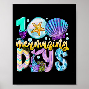 Poster 100 Jours Mermazing De L'École 100E Jour Mermaid K