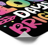 Poster 100 Jours plus brillant jardin d'enfants Enfant Ga (Coin)