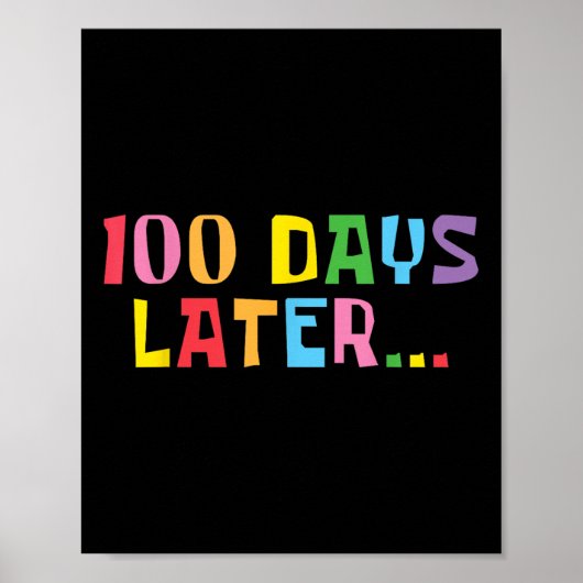 Poster 100 Jours Plus Tard 100E Jour D'Enseignants À L'Éc (Devant)