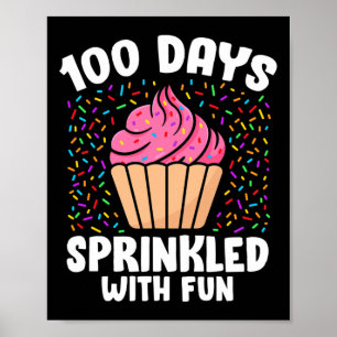Poster 100 Jours Saupoudrés De Cupcake Fun 100E Jour De S