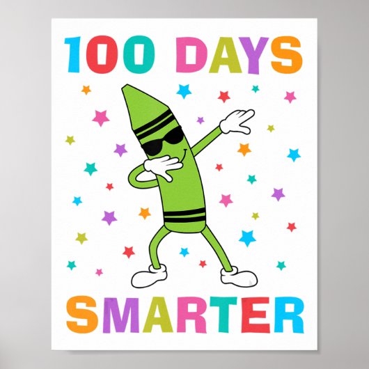 Poster 100 Jours Smarter 100e Jour de l'école Dabbing Cra (Devant)