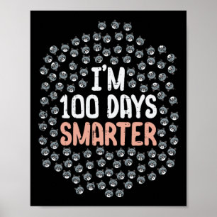 Poster 100 Jours Smarter 100e Jour De L'École Kitten Chat