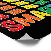 Poster 100 Jours Smarter 100e Jour D'Enseignant Enfants (Coin)