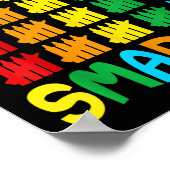 Poster 100 Jours Smarter Funny 100e Jour De L'École (Coin)