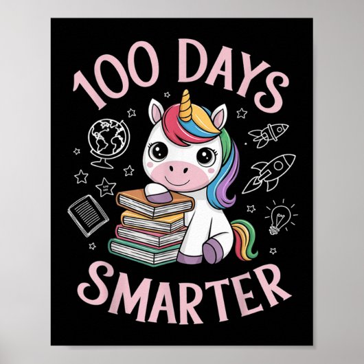 Poster 100 Jours Smarter Happy 100ème Jour De L'École Uni (Devant)