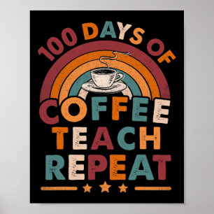 Poster 100 Jours vintages D'École Pour L'Enseignant L'Amo