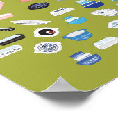 Poster 100 pièces de Pyrex - Vert (Coin)