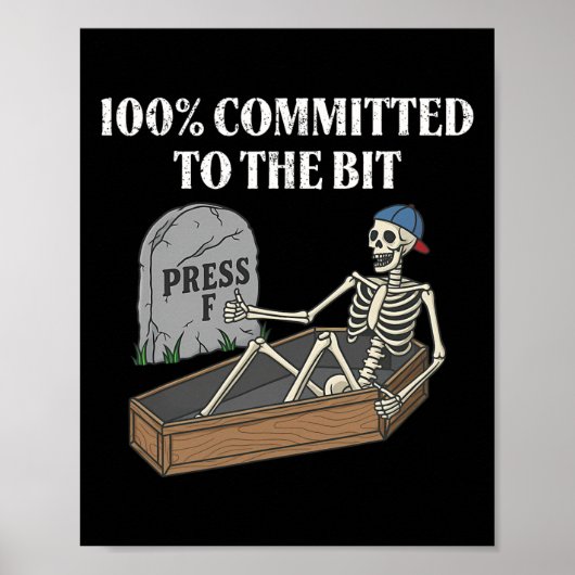 Poster 100 Pour Cent Engagé À L'Un Peu Drôle Skeleton Me (Devant)