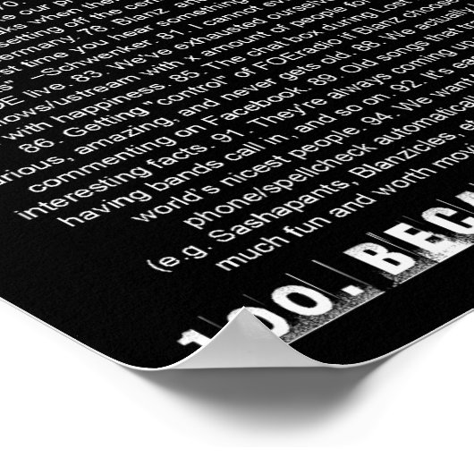 Poster 100 raisons d'aimer FOE Radio (Coin)