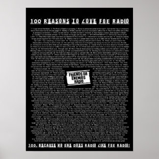 Poster 100 raisons d'aimer FOE Radio