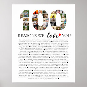 Poster 100 raisons pour lesquelles nous t'aimons grand-pa