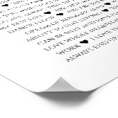 Poster 100 raisons pour lesquelles nous t'aimons joyanniv (Coin)