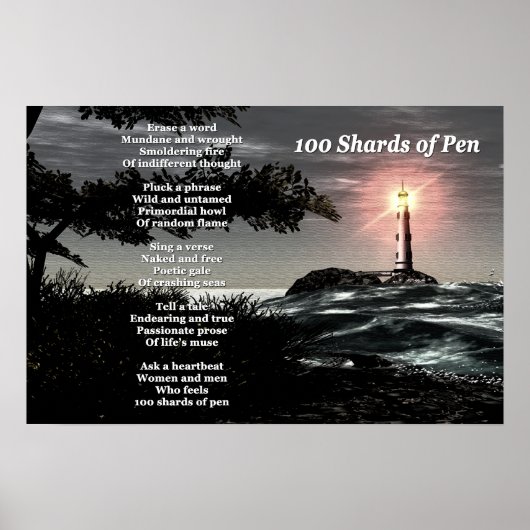 Poster 100 Shards De Stylo (Devant)