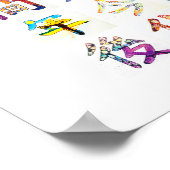 Poster 100 tableaux de caractères chinois (Coin)