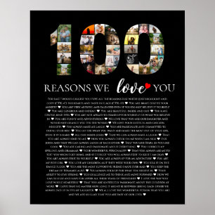 Poster 100e anniversaire raisons pourquoi nous vous aimon